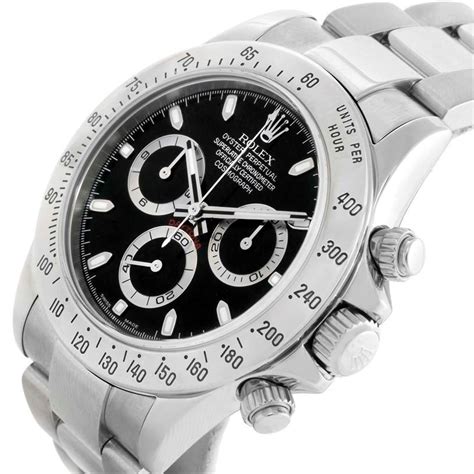 black cosmograph rolex stainless steel|rolex daytona 116520 colors.